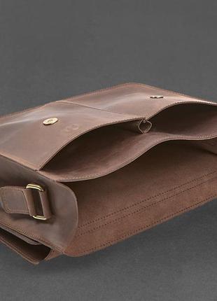 Кожаная сумка-портфель темно-коричневый crazy horse classic2 фото