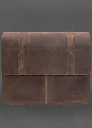 Кожаная сумка-портфель темно-коричневый crazy horse classic3 фото