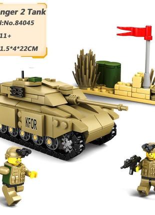 Набір військовий конструктор сучасна техніка 4 танки + солдати для без коробок (1242 деталі)4 фото