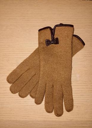 Перчатки, рукавиці. шерсть2 фото