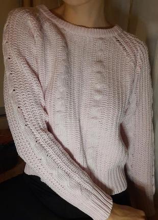 Бледно-розовый свитер2 фото