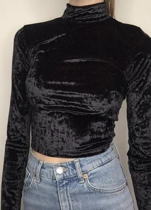 Велюровая водолазка h&m