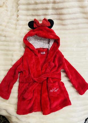 Халат мини маус теплый дисней disney