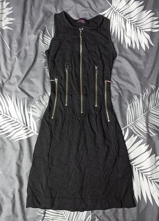 Черное платье от versace с кучей молний2 фото