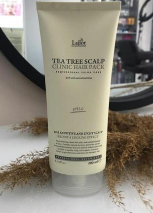 Маска-пилинг для кожи головы с чайным деревом lador tea tree scalp clinic hair pack