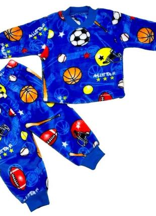 Очень качественная и теплая махровая пижама 86-146р детская, единорог, марвел, футбол, дено2 фото