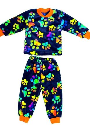 Очень качественная и теплая махровая пижама 86-146р детская, единорог, марвел, футбол, дено7 фото