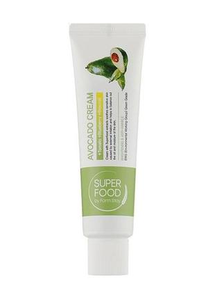 Живильний крем для обличчя farmstay avocado cream super food з екстрактом авокадо, 60 мл2 фото