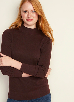 Мягкий хлопковый гольф свитер old navy америка коричневый женский