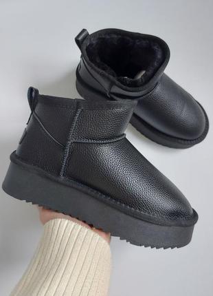 Угги на платформе ugg ultra mini platform натуральный замш