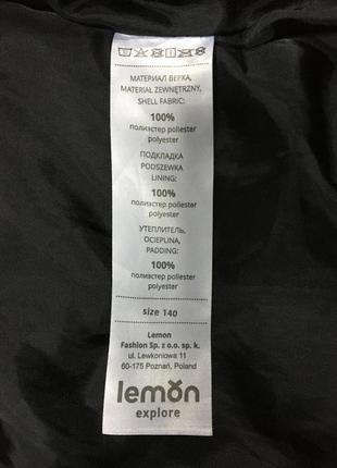 Пуховик для девушек lemon, 140 ( 10-12 р. )5 фото
