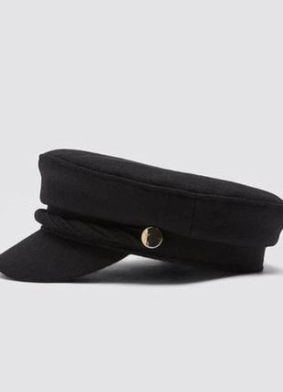 Стильна брендова кепка / кепі чорного кольору zara2 фото