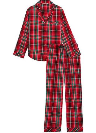 Піжама з штанами flannel long pj set victoria's secret