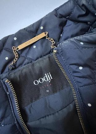 Женская темно-синяя стеганая куртка с рукавом до локтя от oodji3 фото