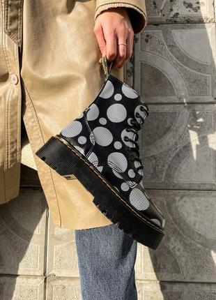 Черевики dr. martens jadon polka black (без хутра) ботинки6 фото