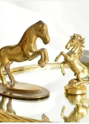 Колекційні фігурки граційних коней із бронзи4 фото