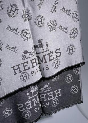 Шарф в стиле hermes grey1 фото