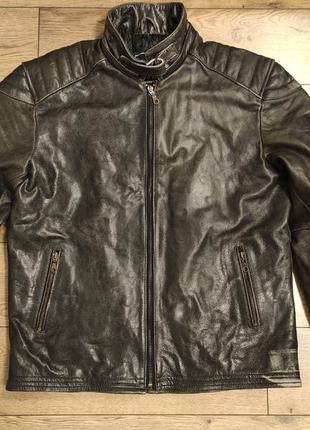 Speed devil 48 р куртка байкерская темно серая под винтаж потерта состаренная осенняя3 фото