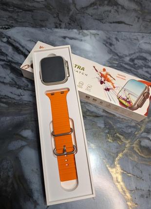 Cмарт-часы smart watch x8 ultra 49mm электронные с магнитной зарядкой и микрофоном. серебро8 фото