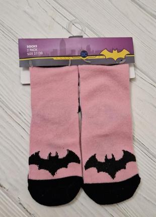 Набор носков бэтмен для девушек.  2 пары детские носки