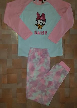 Теплая пижама флис disney mickey mouse&friends daisy 9-11 лет 140-146 см1 фото