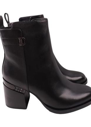 Ботинки женские oeego черные натуральная кожа, 40