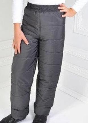 Зимние брюки 98-140 см утепленные на синтепоне2 фото