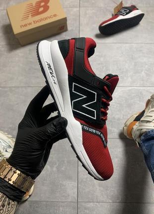 New balance 574 red black, мужские кроссовки