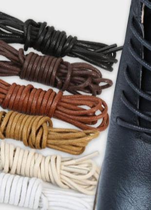Круглые шнурки с пропиткой для ботинок цветные, 120 см, s-08 c8 фото
