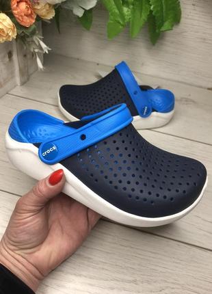 Крокси дитячі crocs kids literide clog крокси дитячі лайтрайд, оригінал крокс сині з