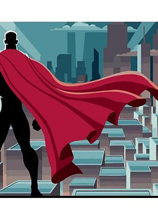 Набір для розпису по номерах охорона нічного міста strateg розміром 30х40 см (ss6689)