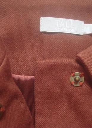 Очень классное пальто коричневого цвета с бантиком /topshop/осень-весна8 фото