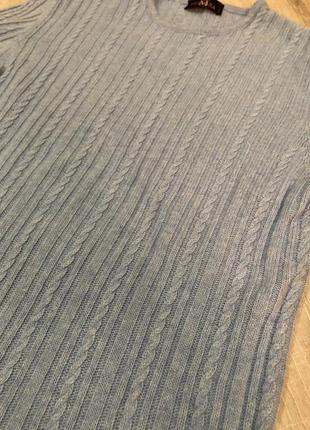Стильний блакитний светр кашемір2 фото