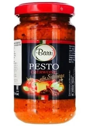 Соус песто pesto barri, 190 г, италия, дженовезе (красний)