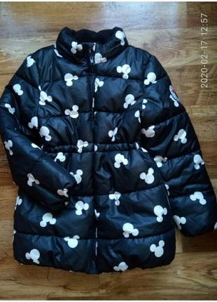 Курточка демсезоная минни маус, микки маум, дисней, hm., 9-10 лет, 140 см.