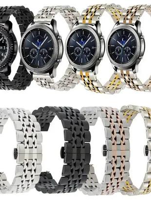 Литой браслет для смарт часов samsung watch 3 45 мм / gear s3 / galaxy watch 46 мм и др.8 фото