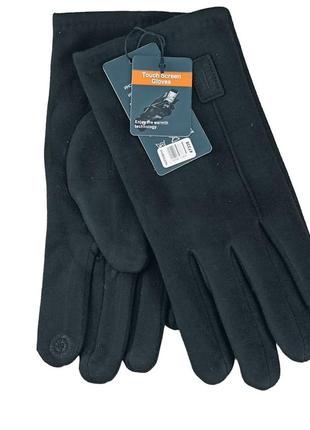 Перчатки мужские сенсорные ткань пальто с мехом осень-зима дизайн 1 размер 11,52 фото