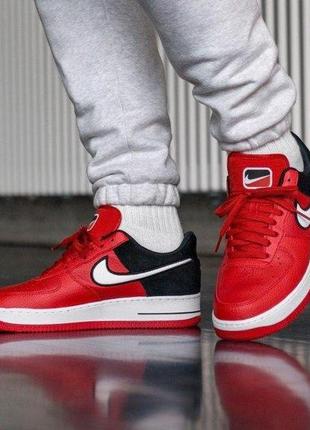 Nike air force 1 07 lv8 red, чоловічі кросівки найк