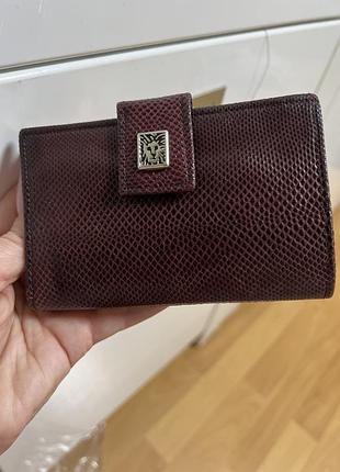 Кожаный женский кошелек anne klein натуральная кожа кошельек