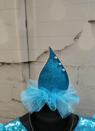 Каплинка бусинка игрушка платье голубое 2-43 фото