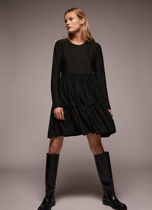 Zara чорне плаття в стилі бебі дол bnwt