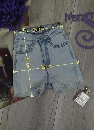 Джинсовые шорты для девочки poshum jeans голубые размер 1466 фото