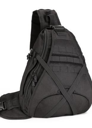 Рюкзак однолямочний тактичний, міський protector plus x214 black