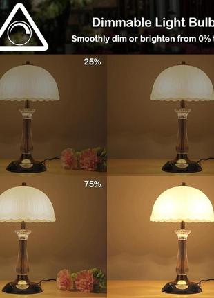 6шт світлодіодна лампа розжарювання luxvista 2w e14 2200k t22 з регульованою яскравістю уцінка8 фото