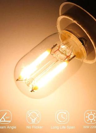6шт світлодіодна лампа розжарювання luxvista 2w e14 2200k t22 з регульованою яскравістю уцінка4 фото