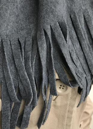 Серый мягкий шарф унисекс4 фото