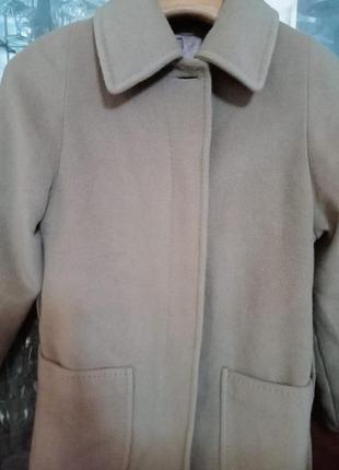 Пальто цвета кемел шерсть