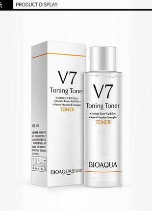 Витаминизированный тонер bioaqua v7 toning light toner