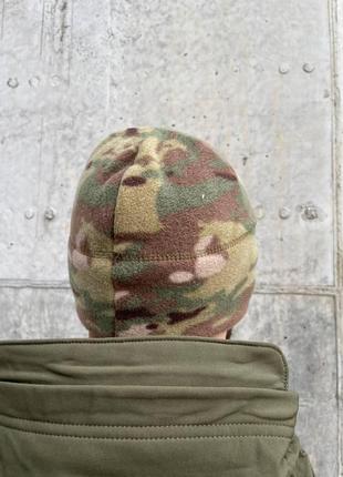 Флисовая шапка камуфляж мультикам военная шапка тактическая зимняя армейская зсу шапка солдатская3 фото