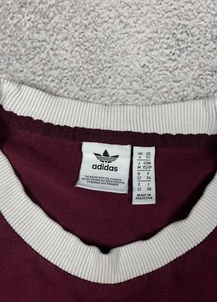 Футболка adidas вишневая (xs) адидас4 фото